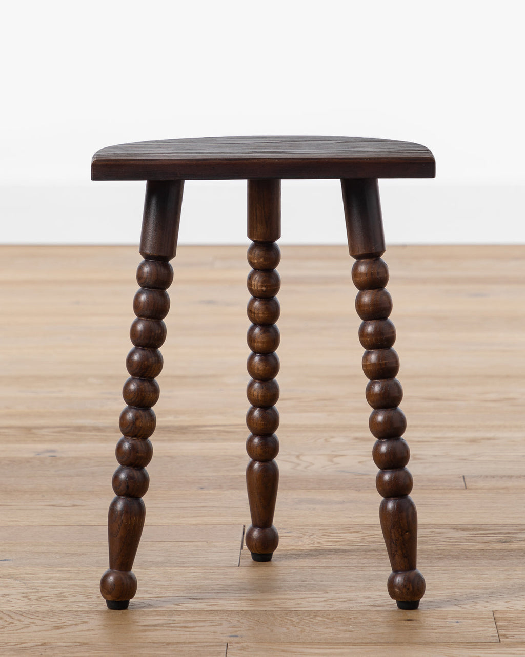 Tabouret scandinave en bois massif, finition naturelle, pour salon