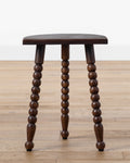 Tabouret scandinave en bois massif, finition naturelle, pour salon