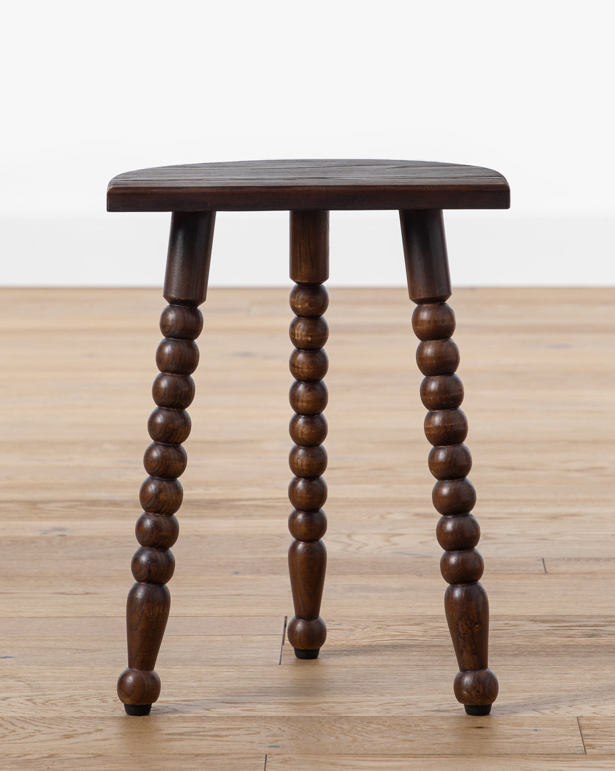 Tabouret scandinave en bois massif, finition naturelle, pour salon