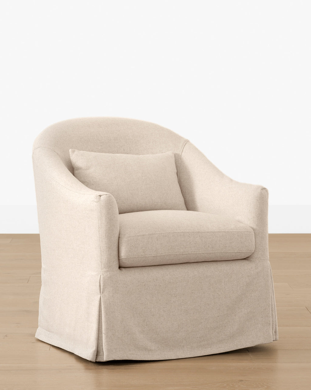 Fauteuil inclinable pivotant en lin de performance moderne avec mouvement de glisse fluide pour le salon