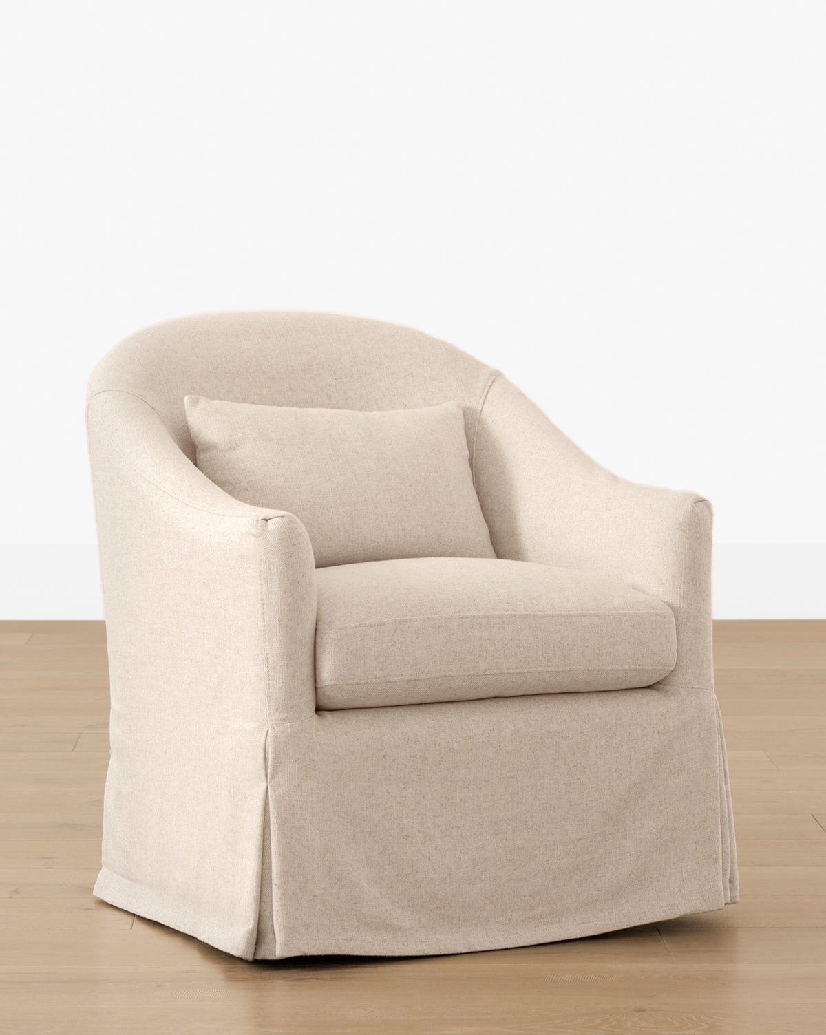Fauteuil inclinable pivotant en lin de performance moderne avec mouvement de glisse fluide pour le salon
