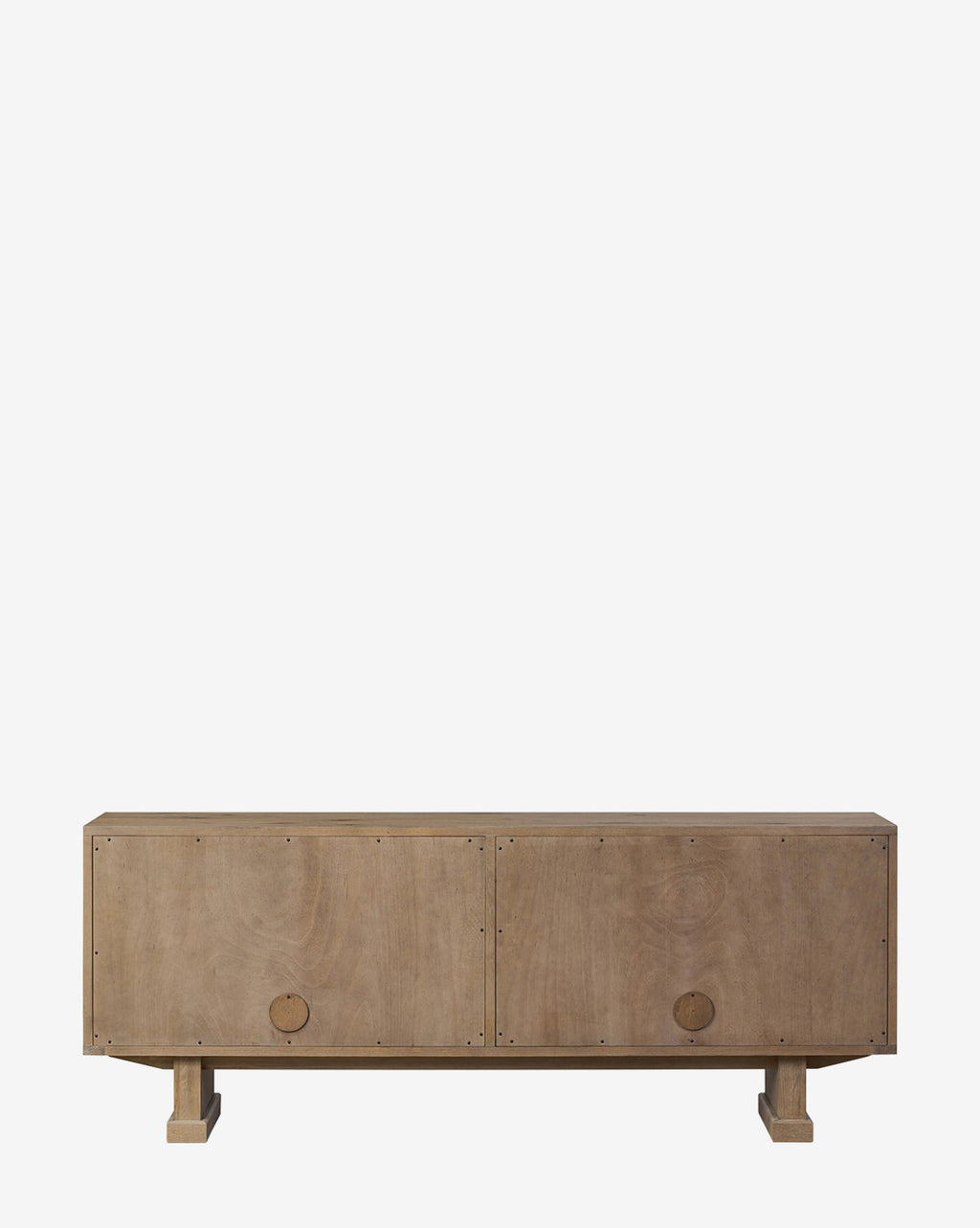 Buffet moderne en chêne avec grain naturel et rangement pour salon