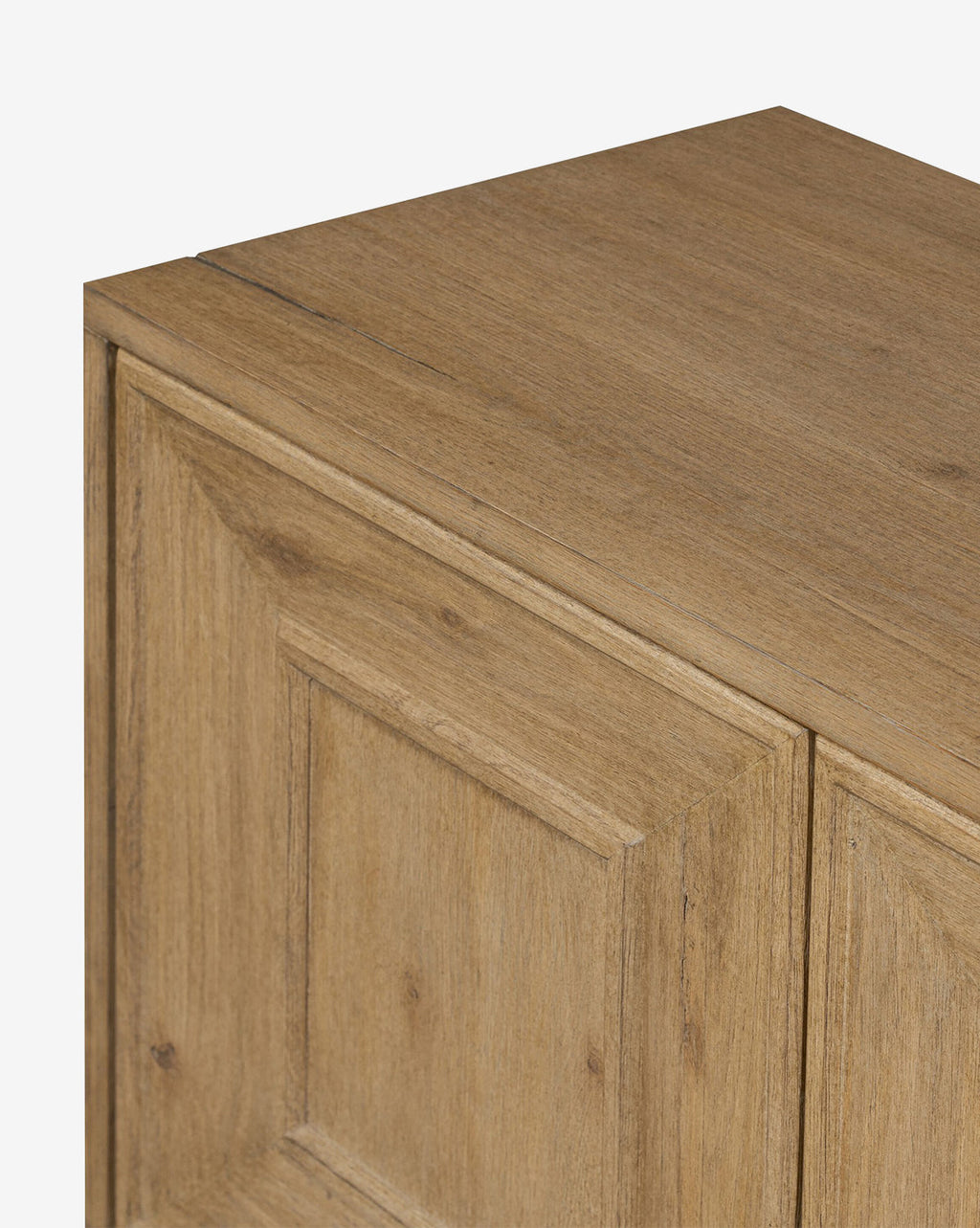 Buffet moderne en chêne avec grain naturel et rangement pour salon