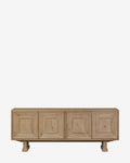 Buffet moderne en chêne avec grain naturel et rangement pour salon