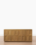 Bahut moderne en bois avec rangements et lignes épurées pour le salon