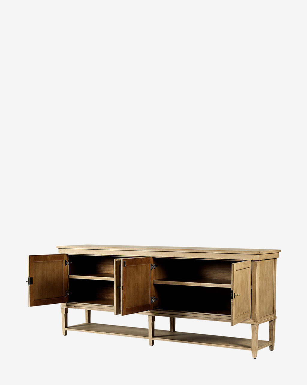 Buffet moderne en bois avec design minimaliste et rangements pour salon