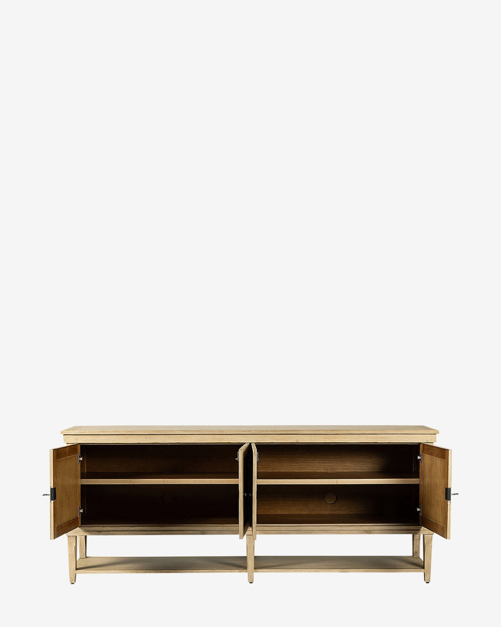 Buffet moderne en bois avec design minimaliste et rangements pour salon