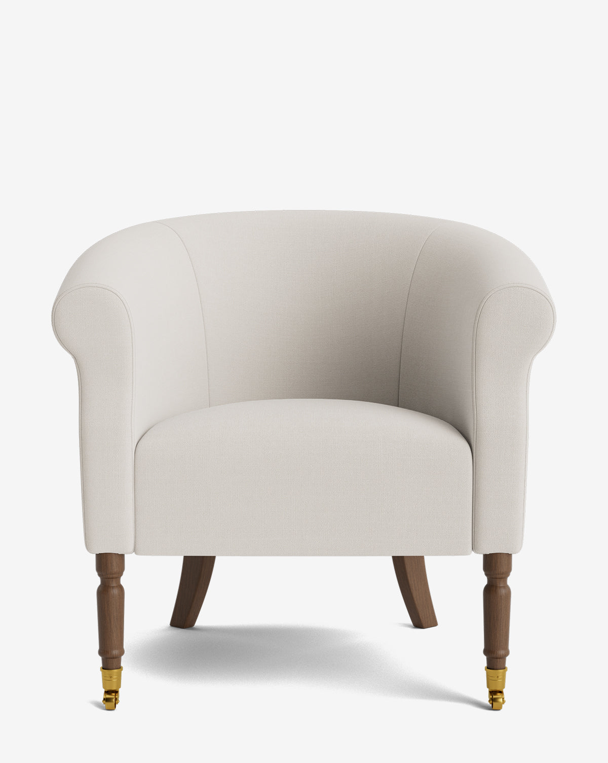 Fauteuil de salon capitonné traditionnel avec éléments incurvés et tissu de créateur pour le salon