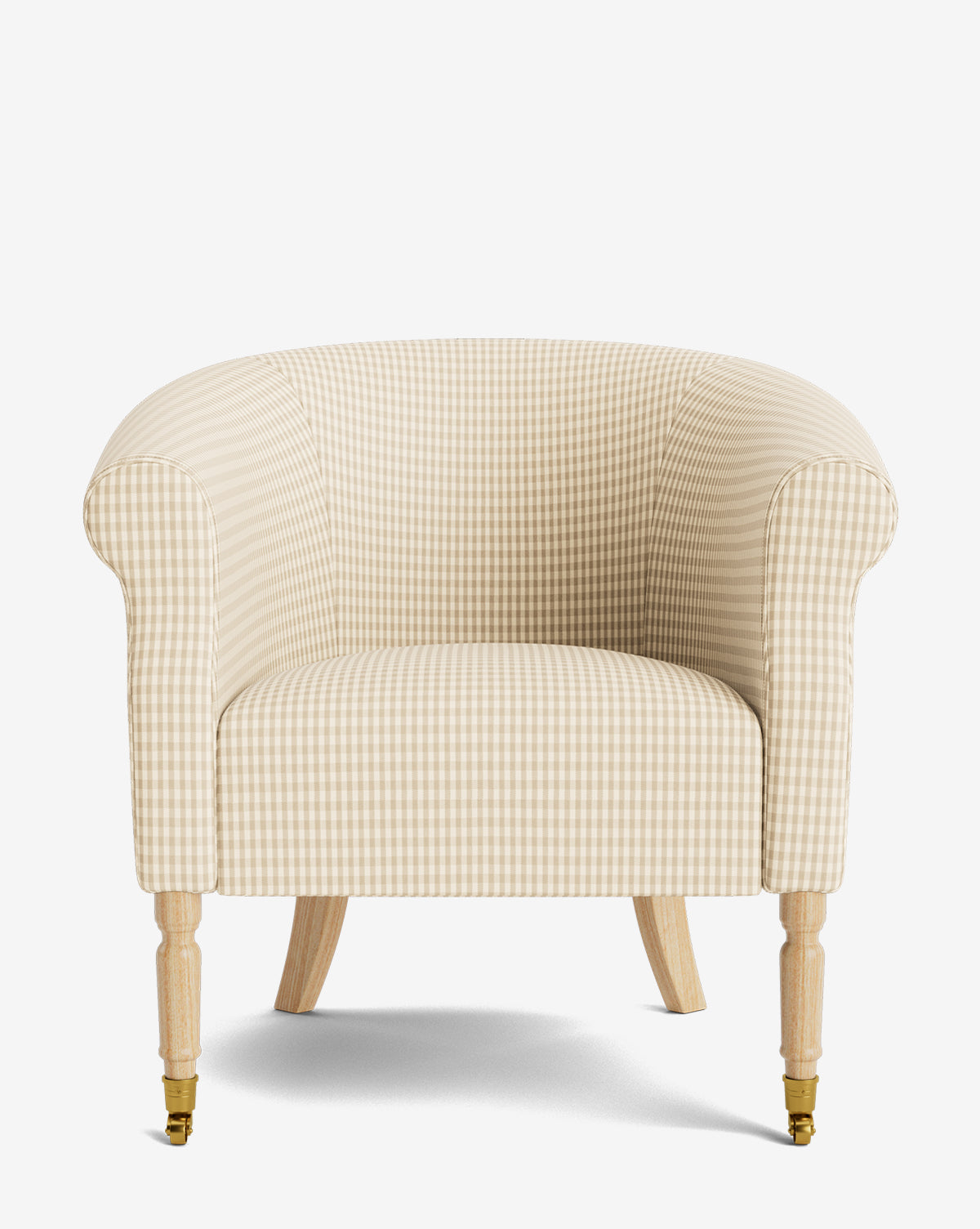 Fauteuil de salon capitonné traditionnel avec éléments incurvés et tissu de créateur pour le salon