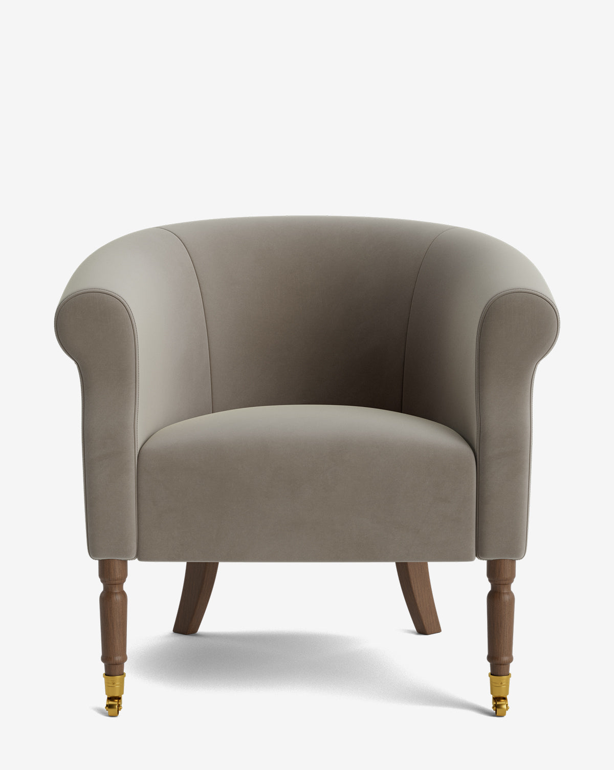 Fauteuil de salon capitonné traditionnel avec éléments incurvés et tissu de créateur pour le salon
