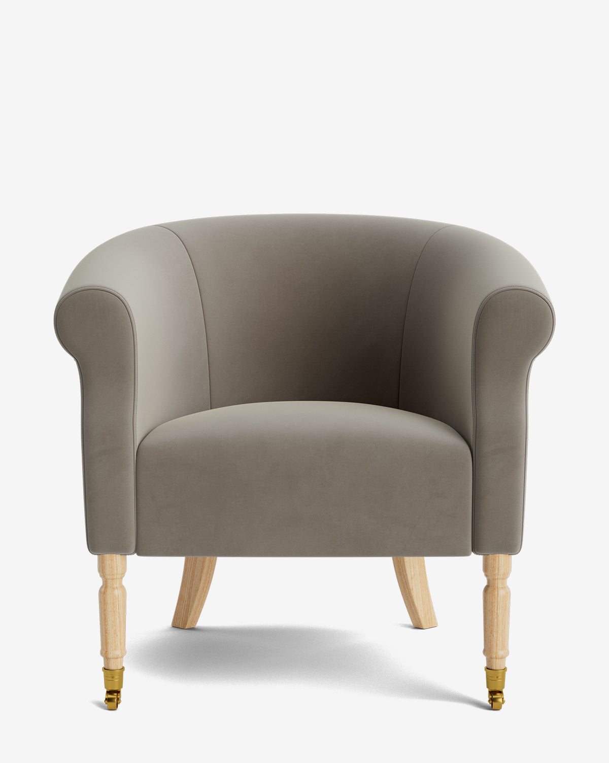 Fauteuil de salon capitonné traditionnel avec éléments incurvés et tissu de créateur pour le salon
