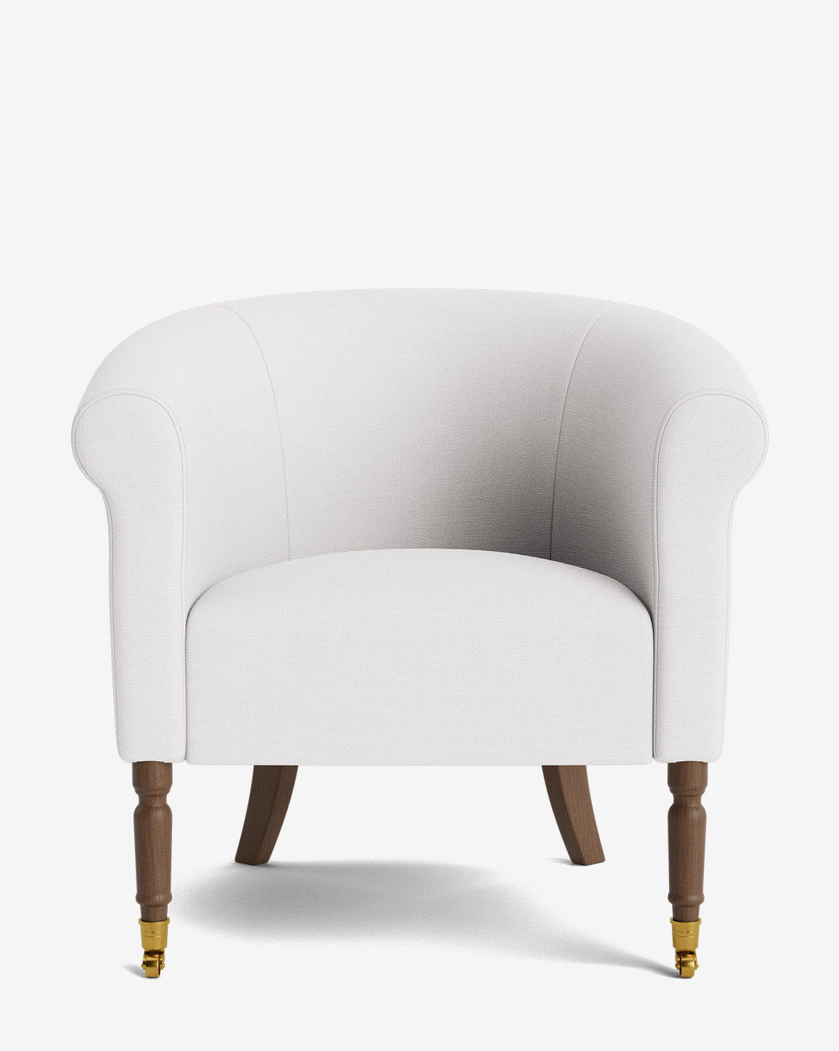 Fauteuil de salon capitonné traditionnel avec éléments incurvés et tissu de créateur pour le salon