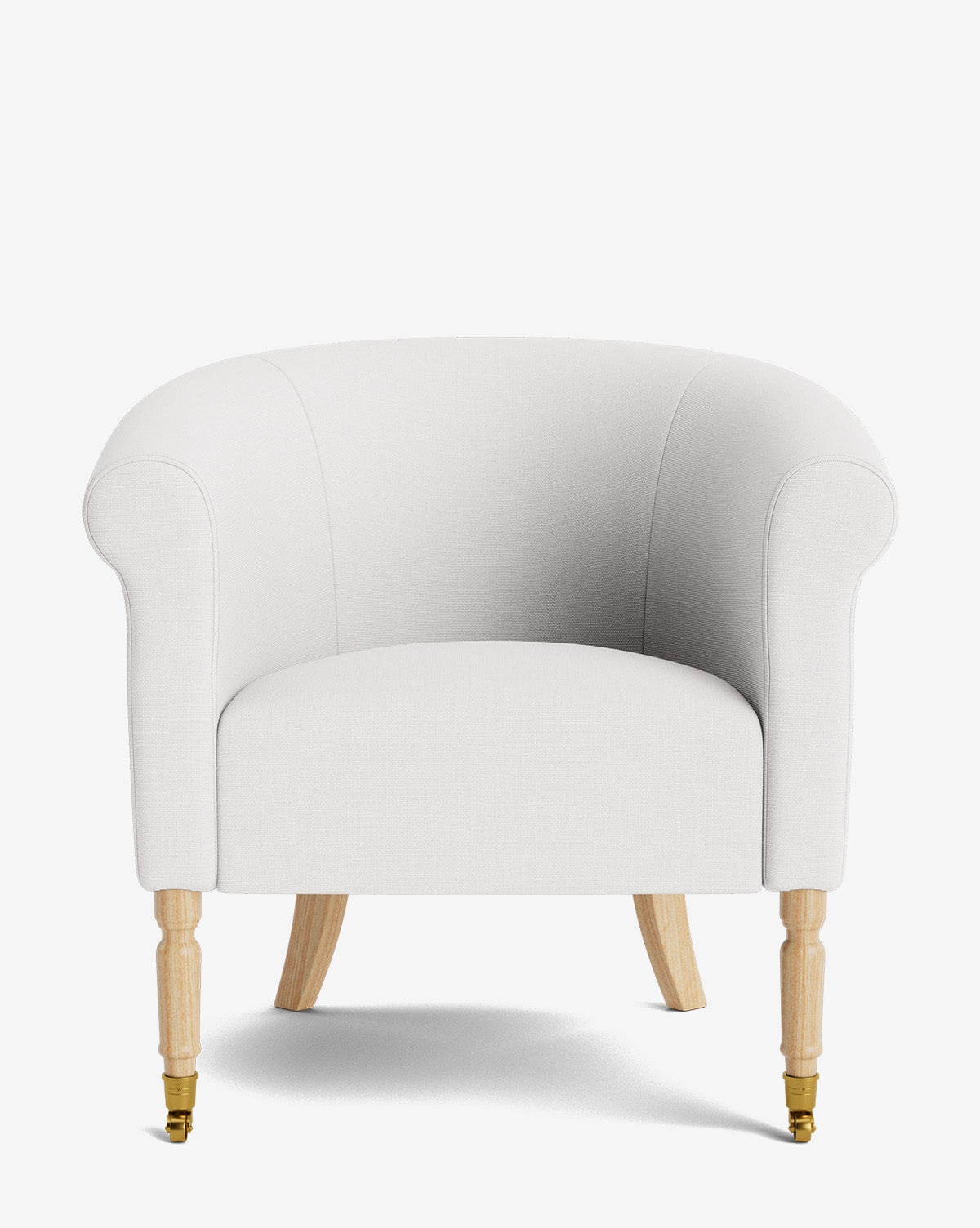 Fauteuil de salon capitonné traditionnel avec éléments incurvés et tissu de créateur pour le salon