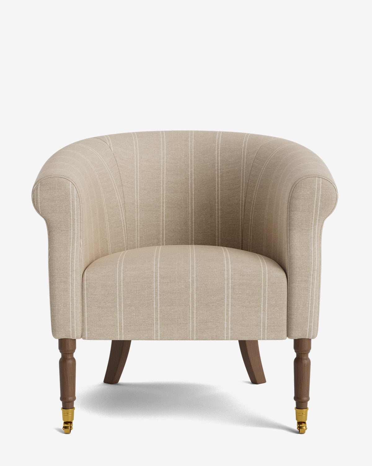 Fauteuil de salon capitonné traditionnel avec éléments incurvés et tissu de créateur pour le salon
