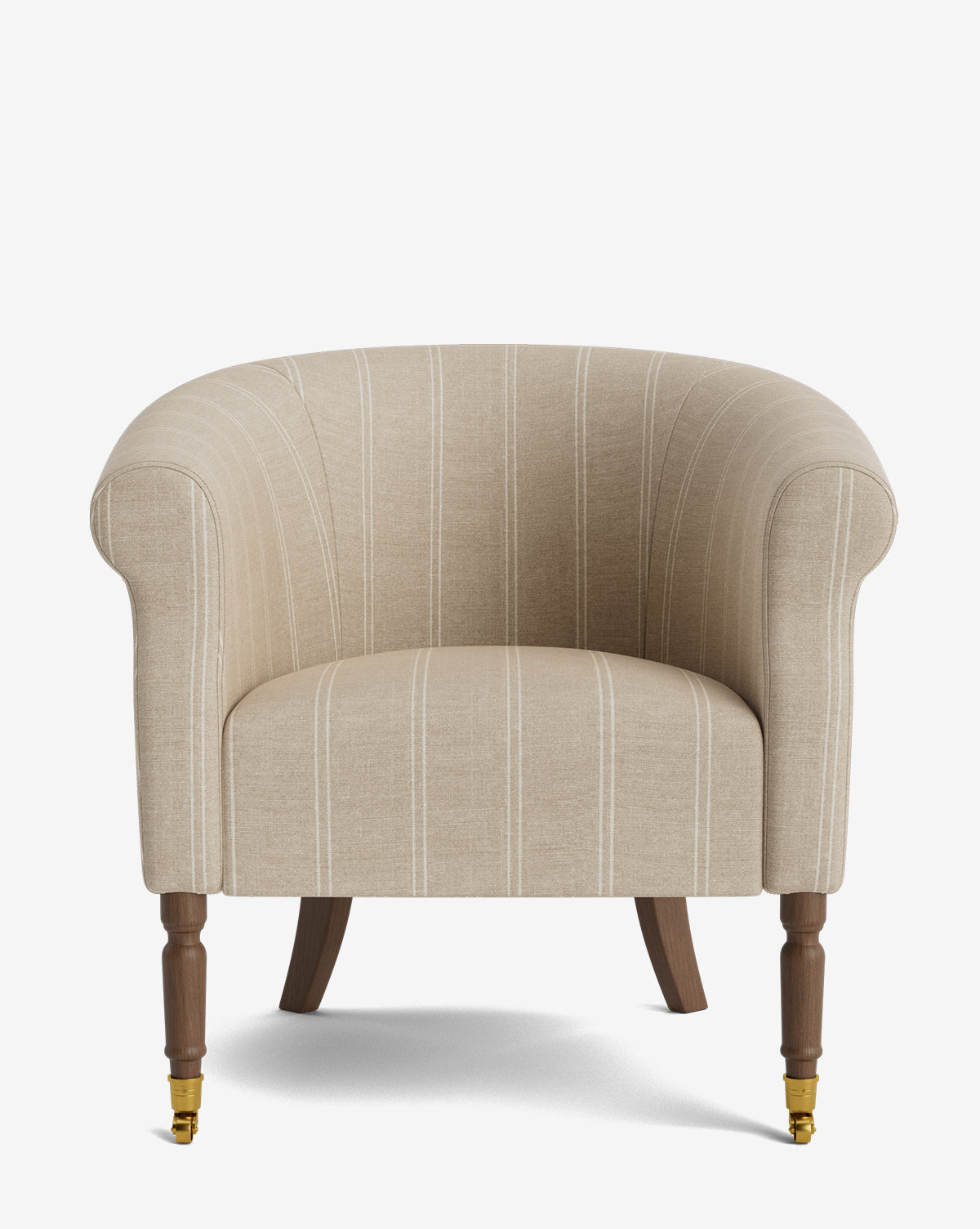 Fauteuil de salon capitonné traditionnel avec éléments incurvés et tissu de créateur pour le salon