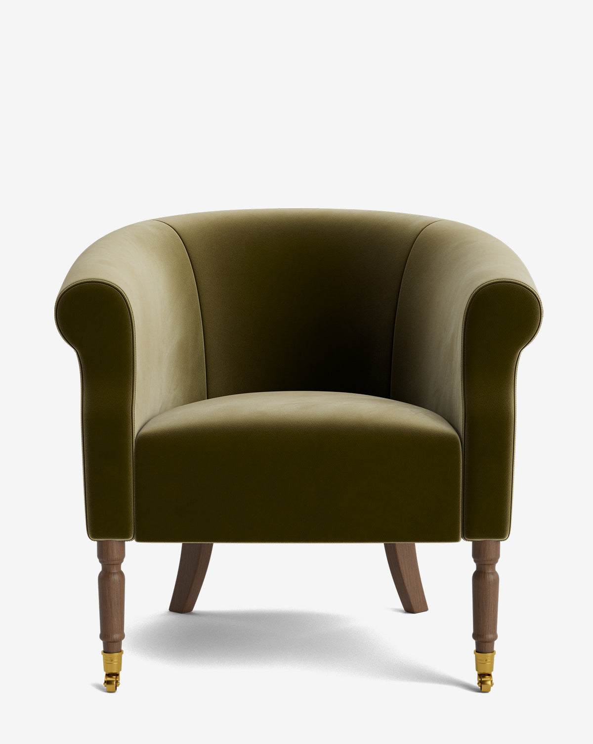 Fauteuil de salon capitonné traditionnel avec éléments incurvés et tissu de créateur pour le salon