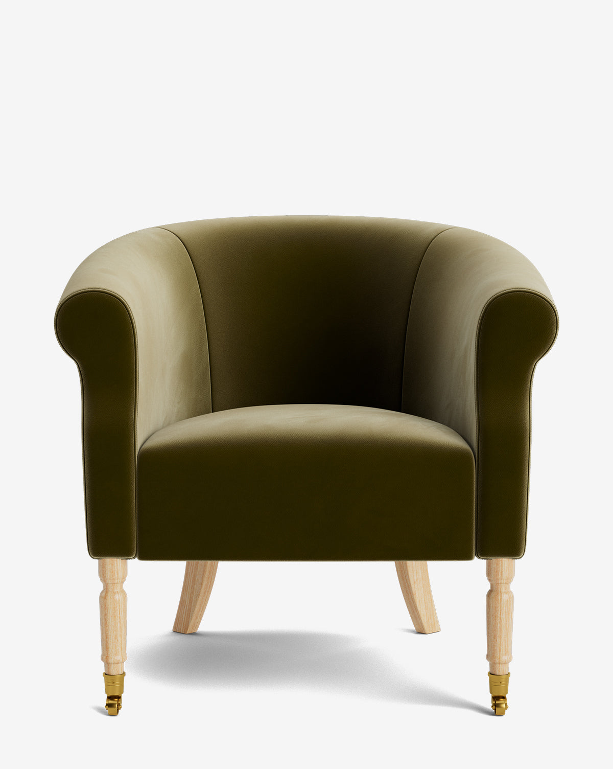 Fauteuil de salon capitonné traditionnel avec éléments incurvés et tissu de créateur pour le salon