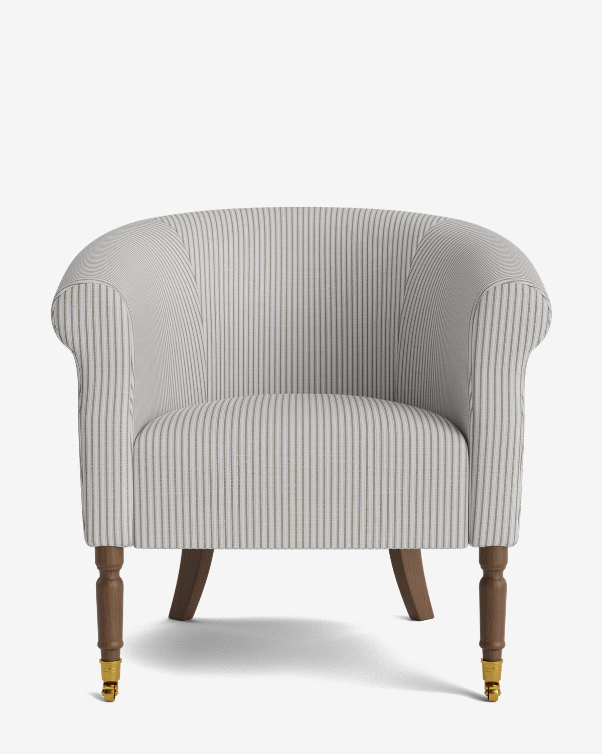 Fauteuil de salon capitonné traditionnel avec éléments incurvés et tissu de créateur pour le salon