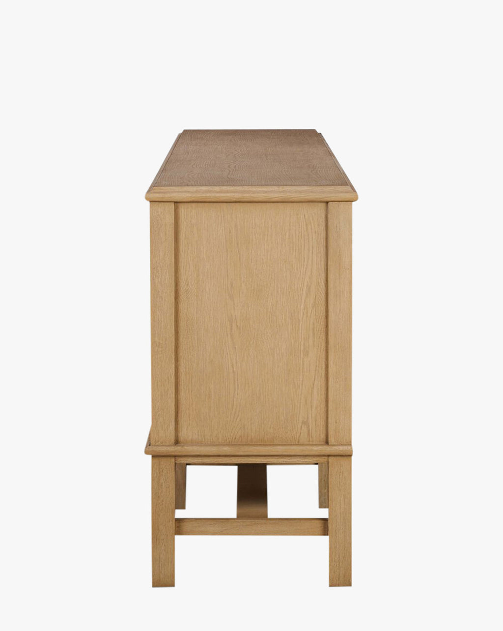 Buffet moderne en bois avec lignes épurées et grand rangement pour salon
