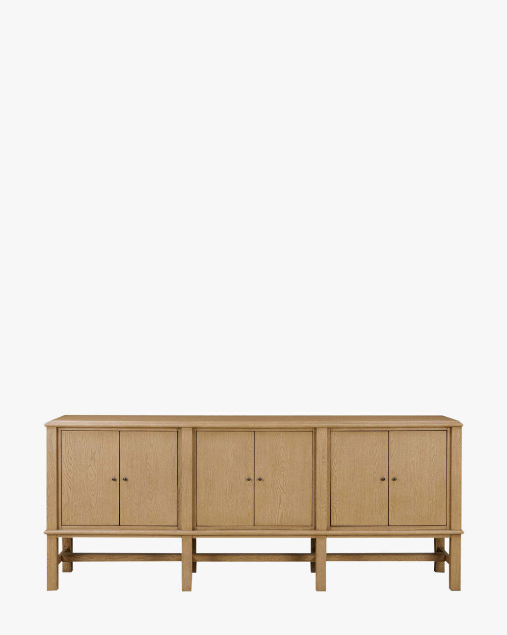 Buffet moderne en bois avec lignes épurées et grand rangement pour salon