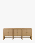 Buffet moderne en bois avec lignes épurées et grand rangement pour salon