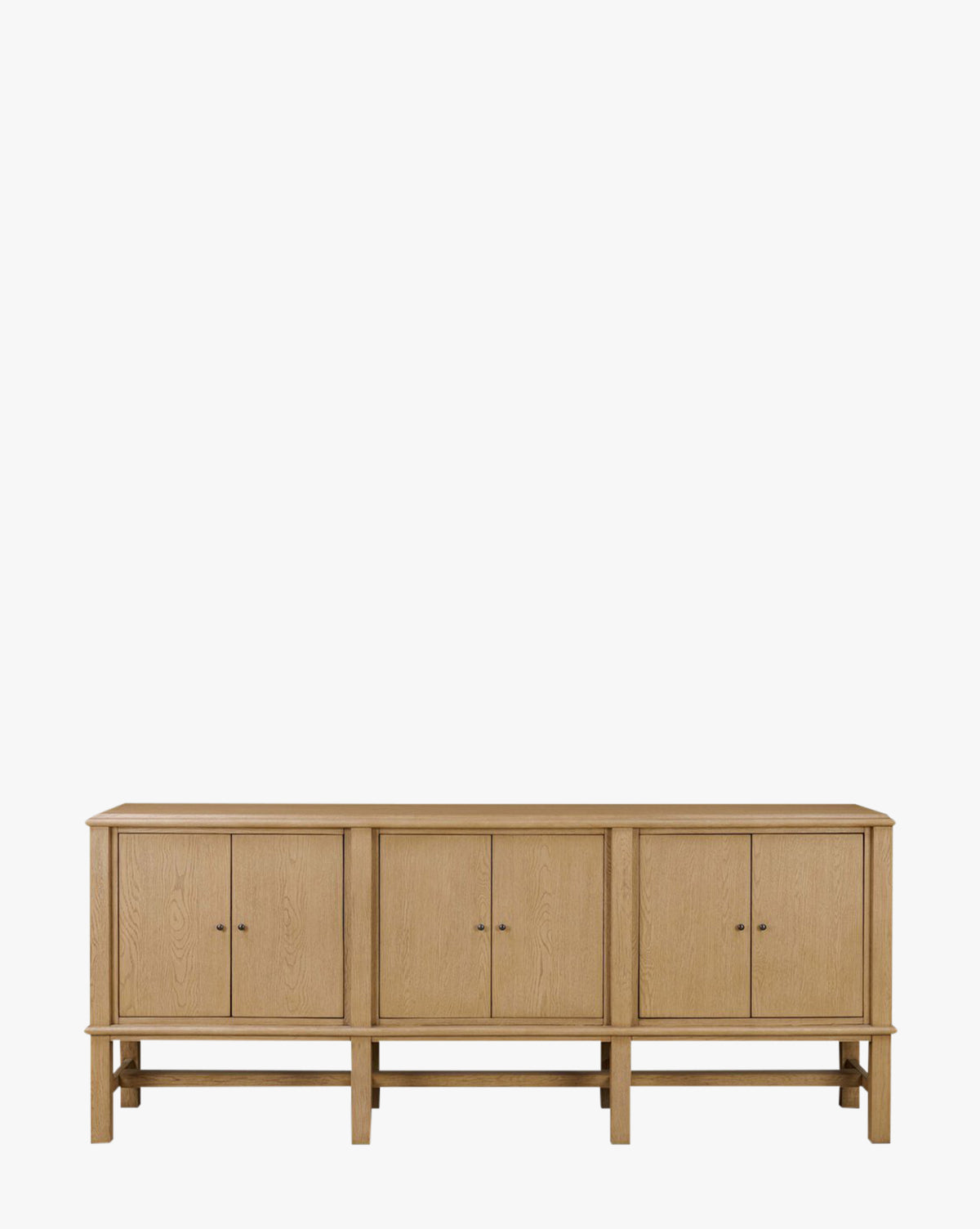 Buffet moderne en bois avec lignes épurées et grand rangement pour salon