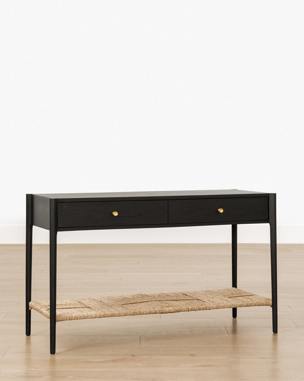 Console moderne en bois avec 2 tiroirs de rangement pour le salon
