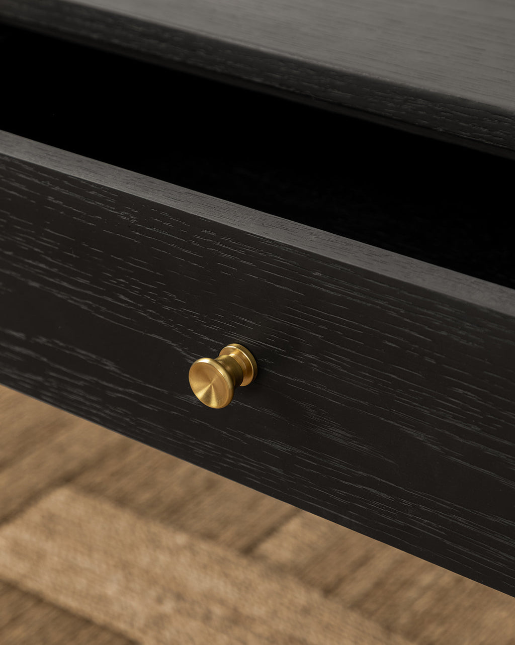 Console moderne en bois avec 2 tiroirs de rangement pour le salon