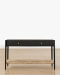 Console moderne en bois avec 2 tiroirs de rangement pour le salon