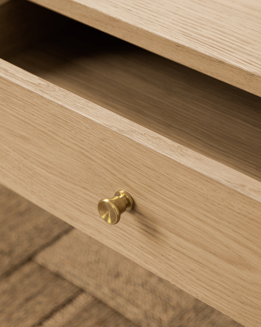 Console moderne en bois avec 2 tiroirs de rangement pour le salon