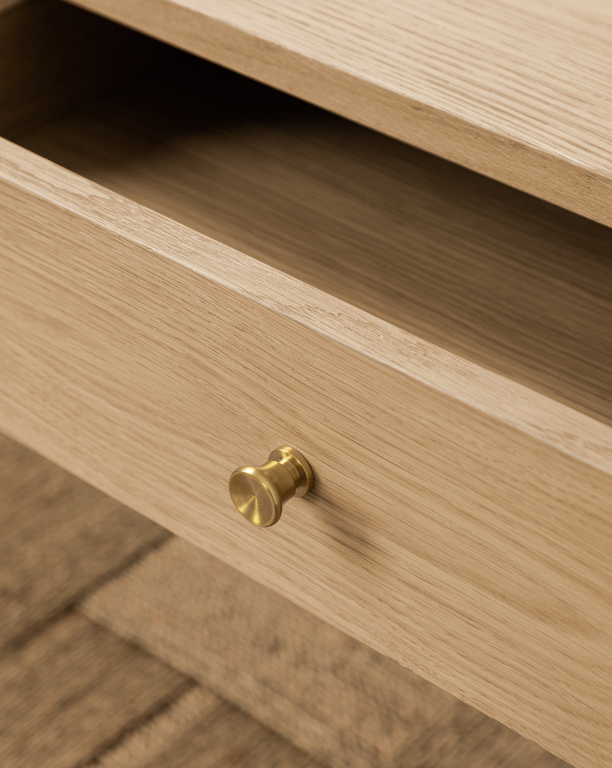 Console moderne en bois avec 2 tiroirs de rangement pour le salon