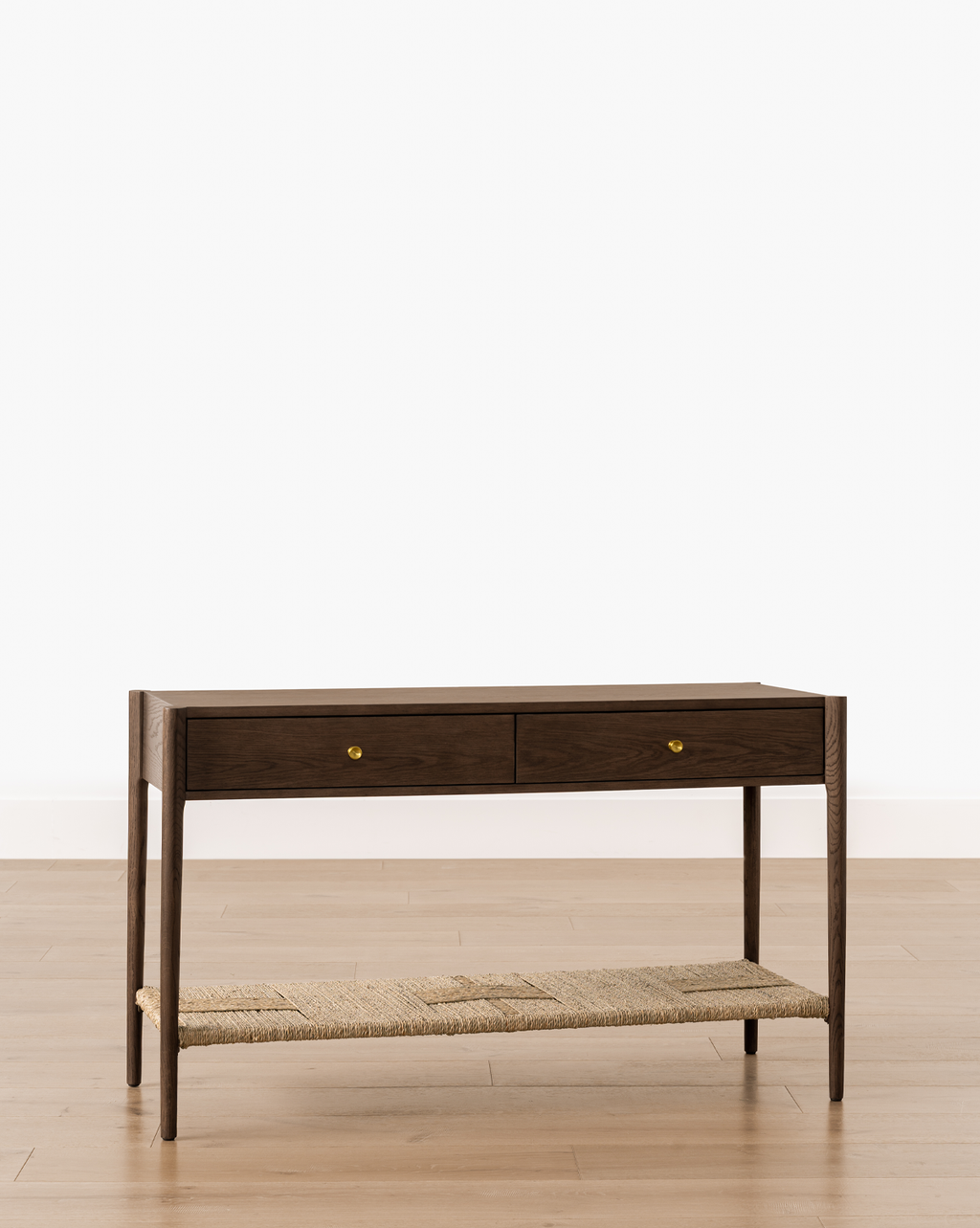Console moderne en bois avec 2 tiroirs de rangement pour le salon