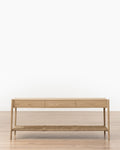 Console moderne en chêne blanc au fini naturel pour le salon