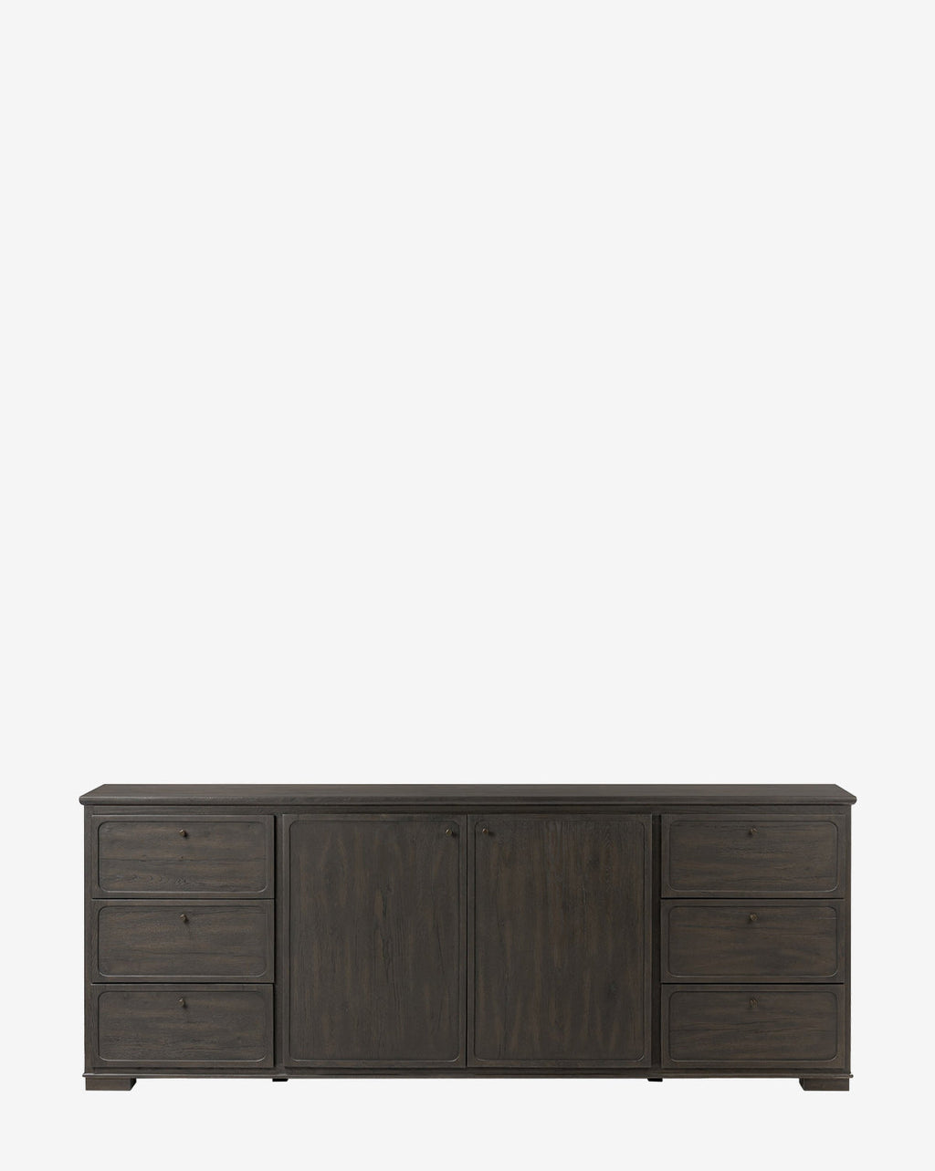 Bahut en chêne moderne avec finition chaleureuse et grand espace de rangement pour le salon