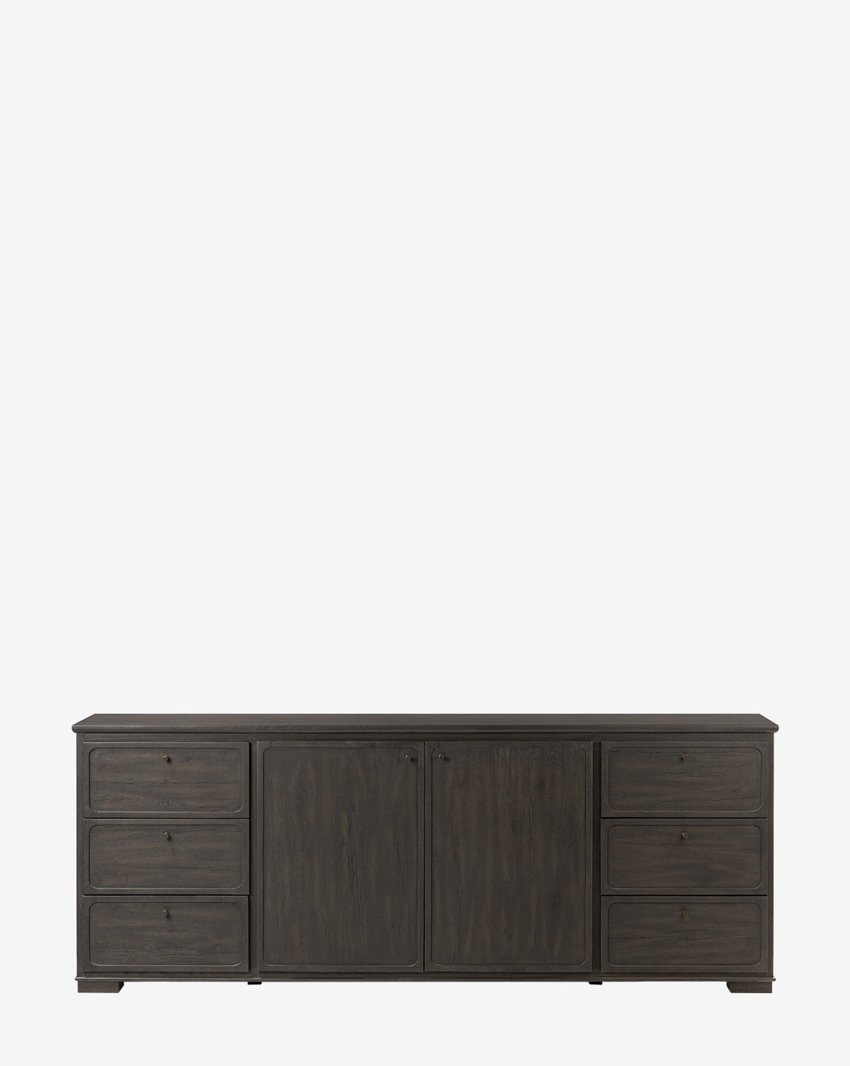Bahut en chêne moderne avec finition chaleureuse et grand espace de rangement pour le salon