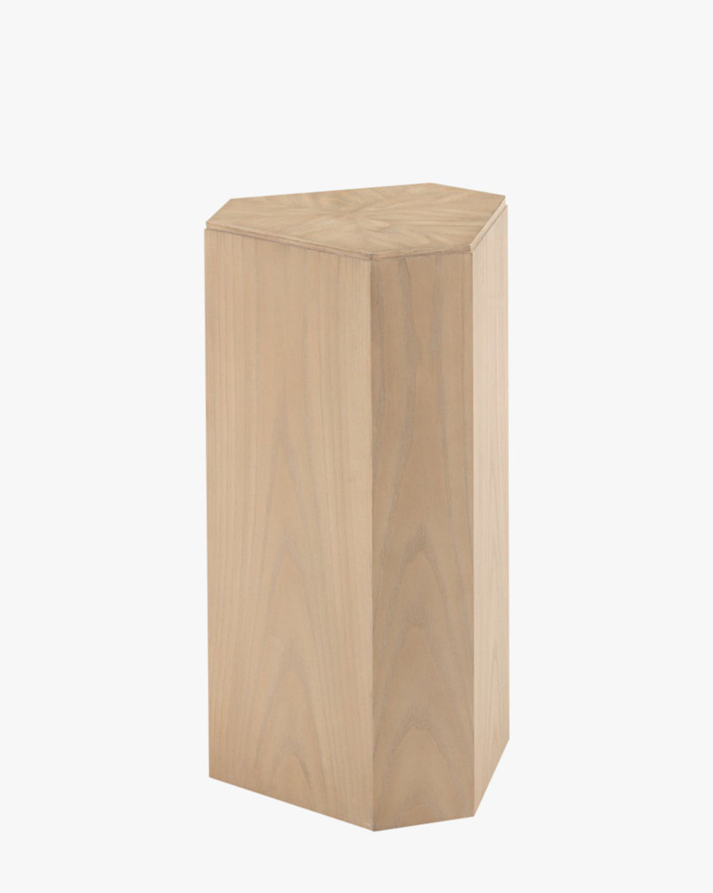 Piédestal moderne en bois à forme architecturale pour salon