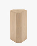 Piédestal moderne en bois à forme architecturale pour salon