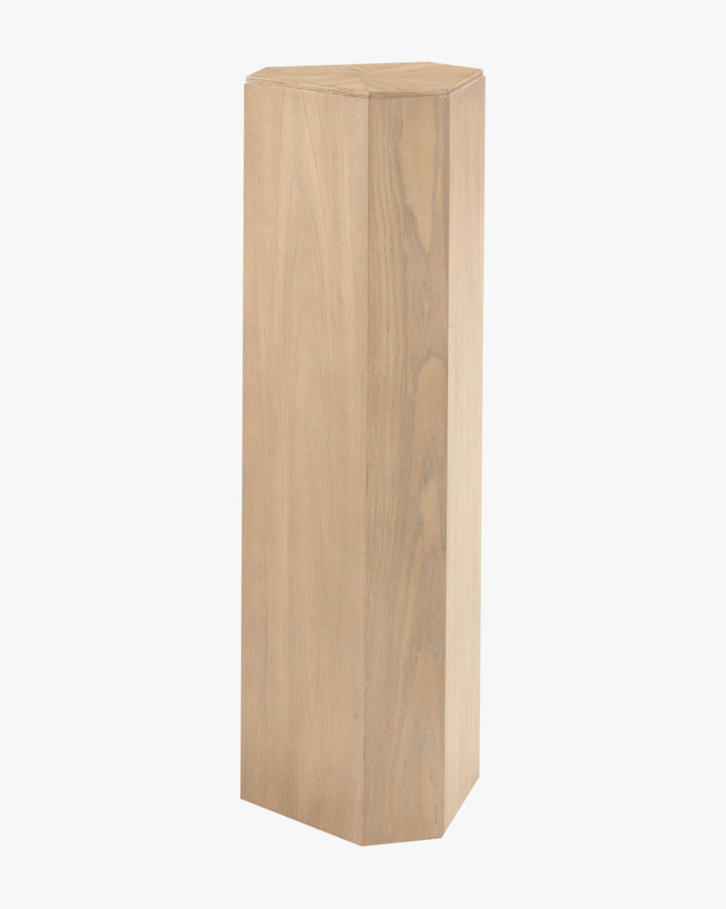Piédestal moderne en bois à forme architecturale pour salon