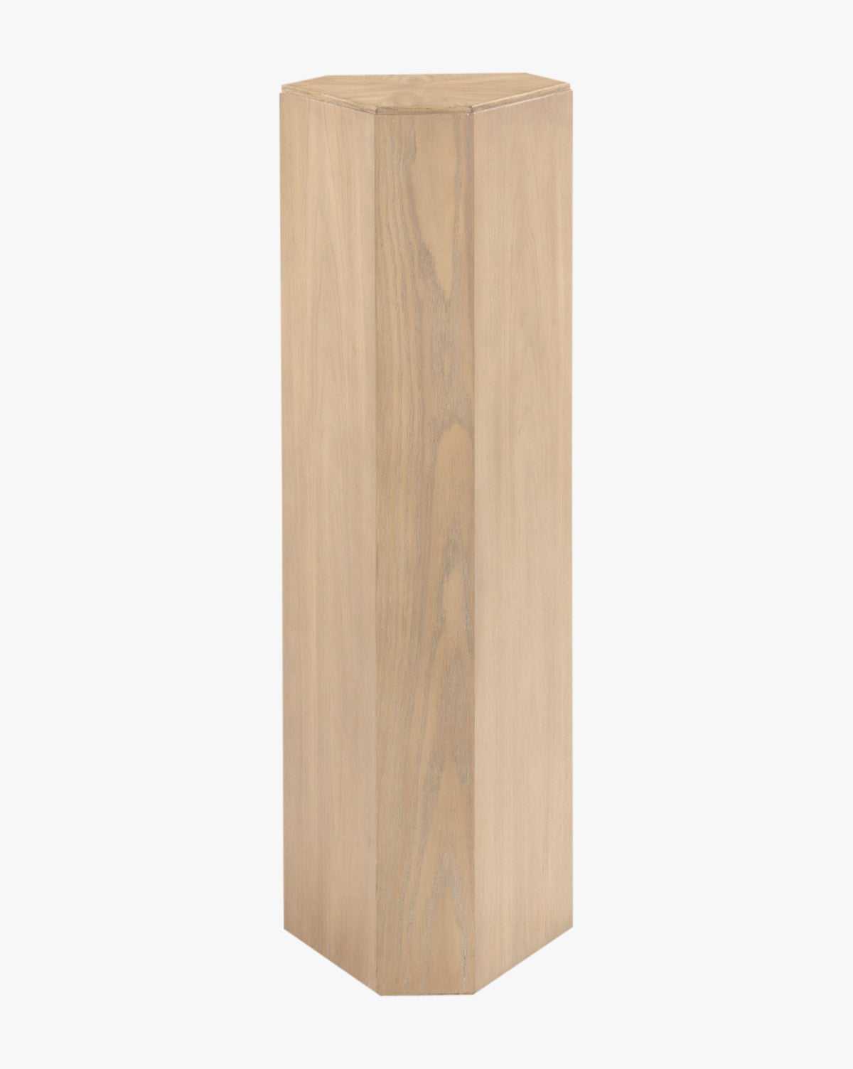 Piédestal moderne en bois à forme architecturale pour salon