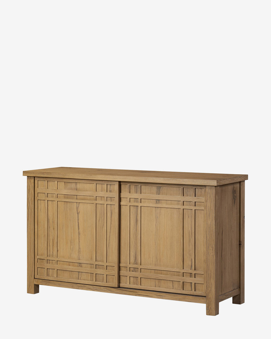 Buffet moderne en chêne aux tons chauds avec rangement pour le salon