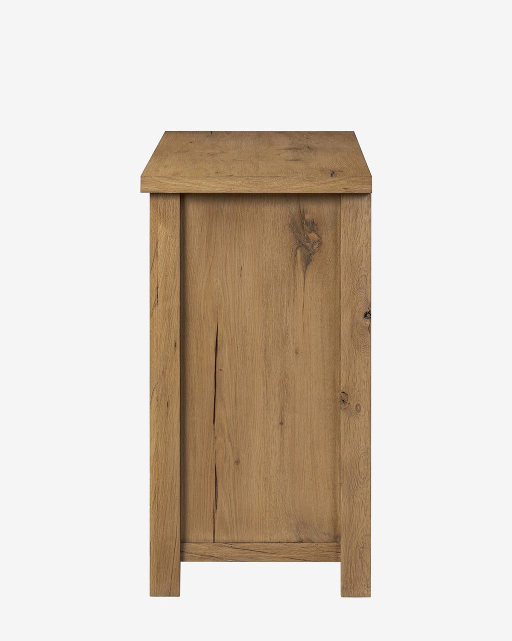 Buffet moderne en chêne aux tons chauds avec rangement pour le salon
