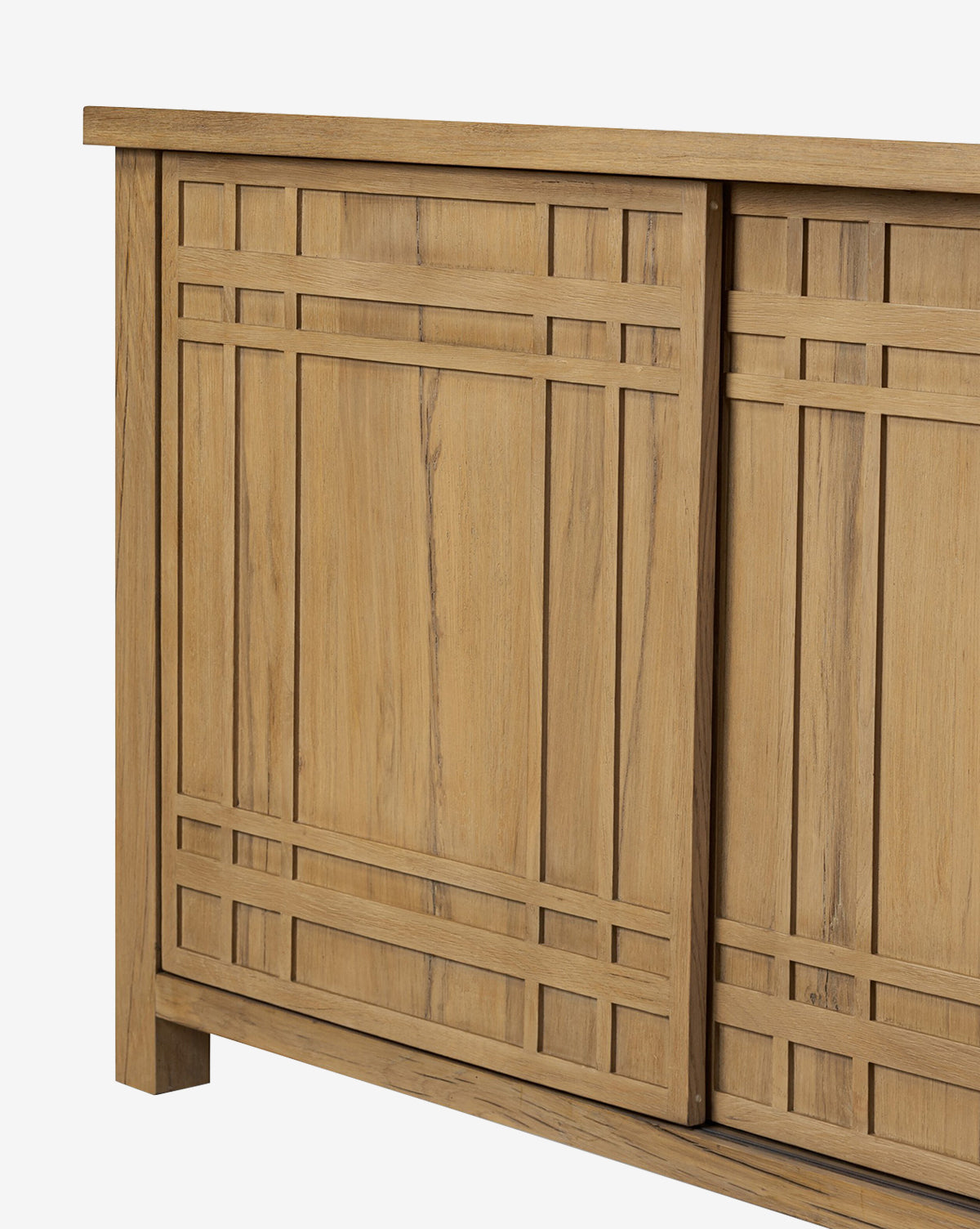 Buffet moderne en chêne aux tons chauds avec rangement pour le salon
