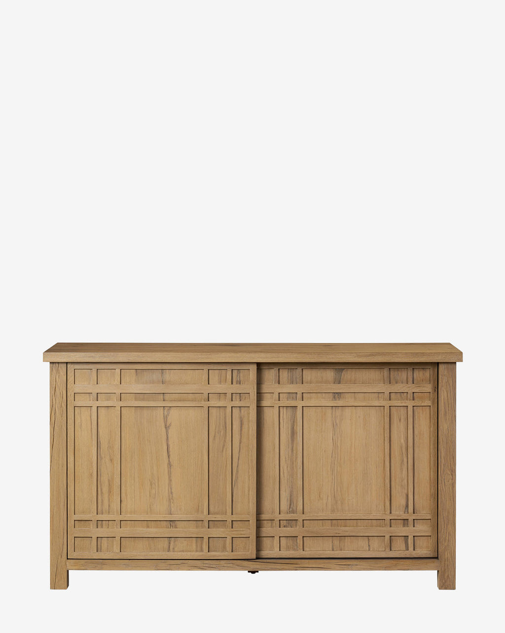 Buffet moderne en chêne aux tons chauds avec rangement pour le salon