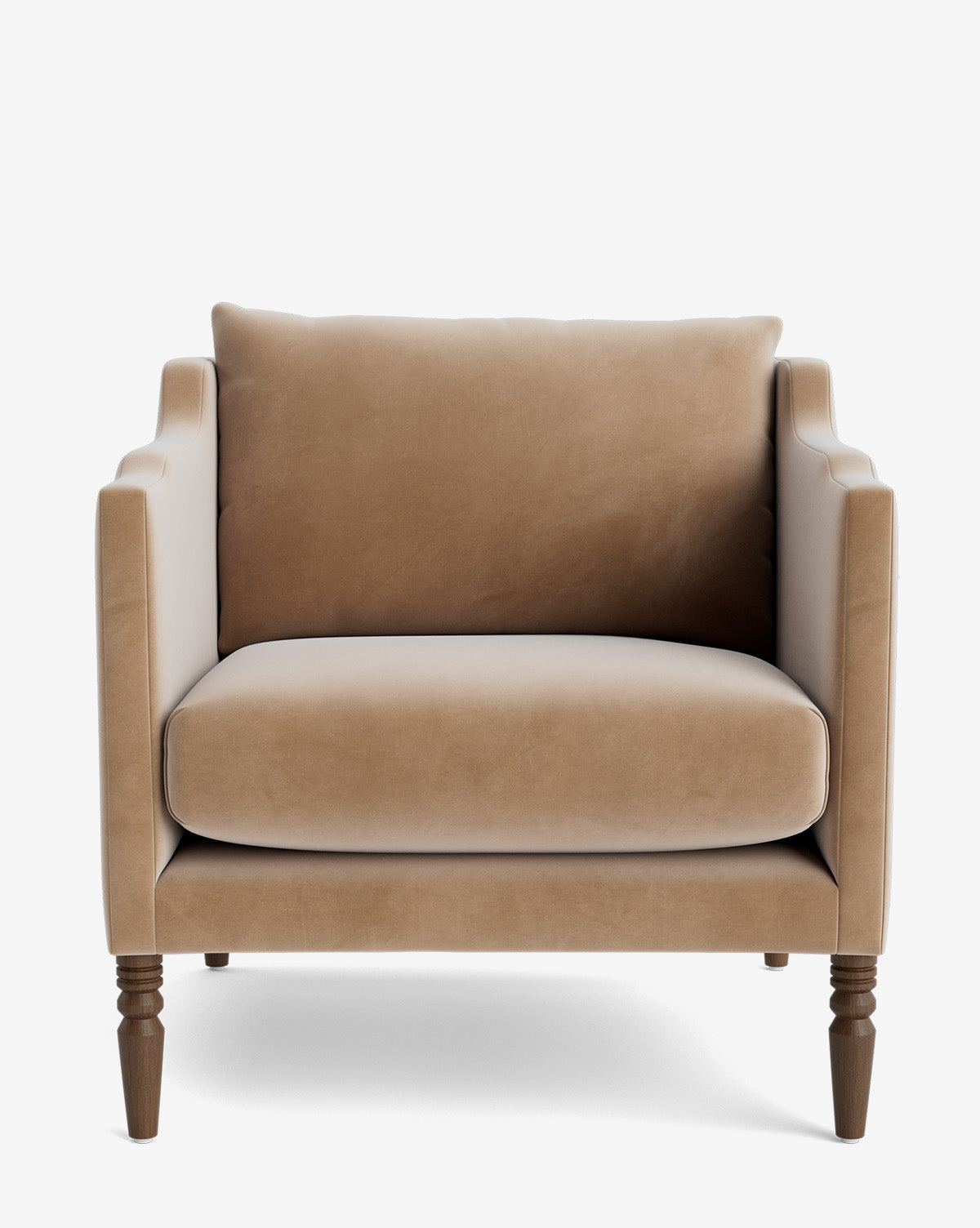 Fauteuil de salon rembourré traditionnel avec pieds tournés et accoudoirs attrayants pour le salon-2