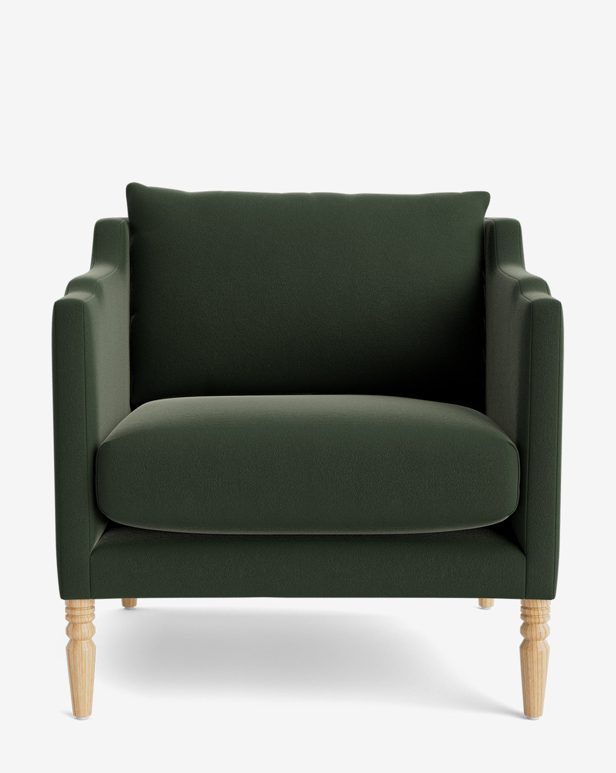 Fauteuil de salon capitonné traditionnel avec pieds tournés et accoudoirs originaux pour le salon