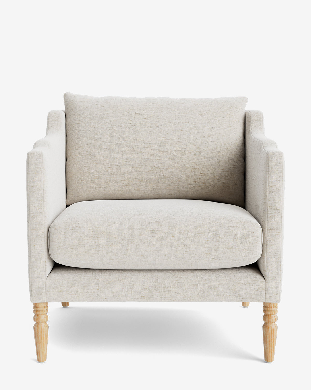Fauteuil de salon capitonné traditionnel avec pieds tournés et accoudoirs originaux pour le salon