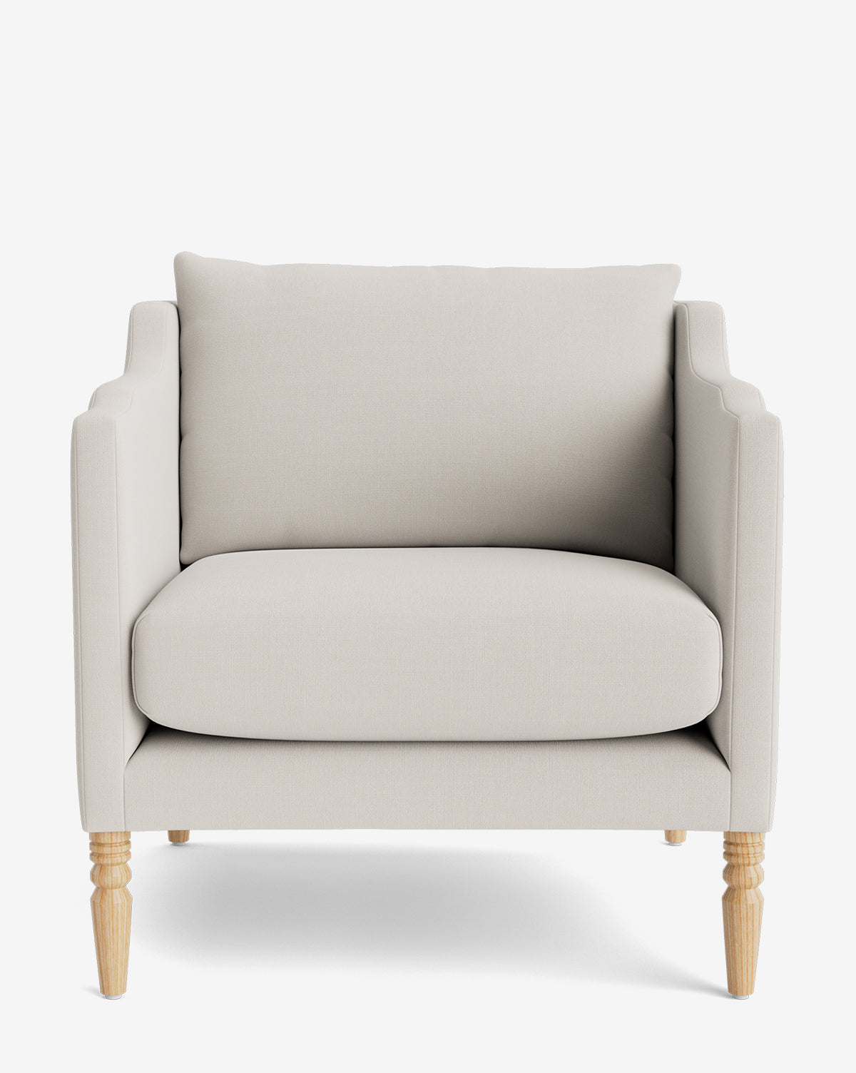 Fauteuil de salon capitonné traditionnel avec pieds tournés et accoudoirs originaux pour le salon