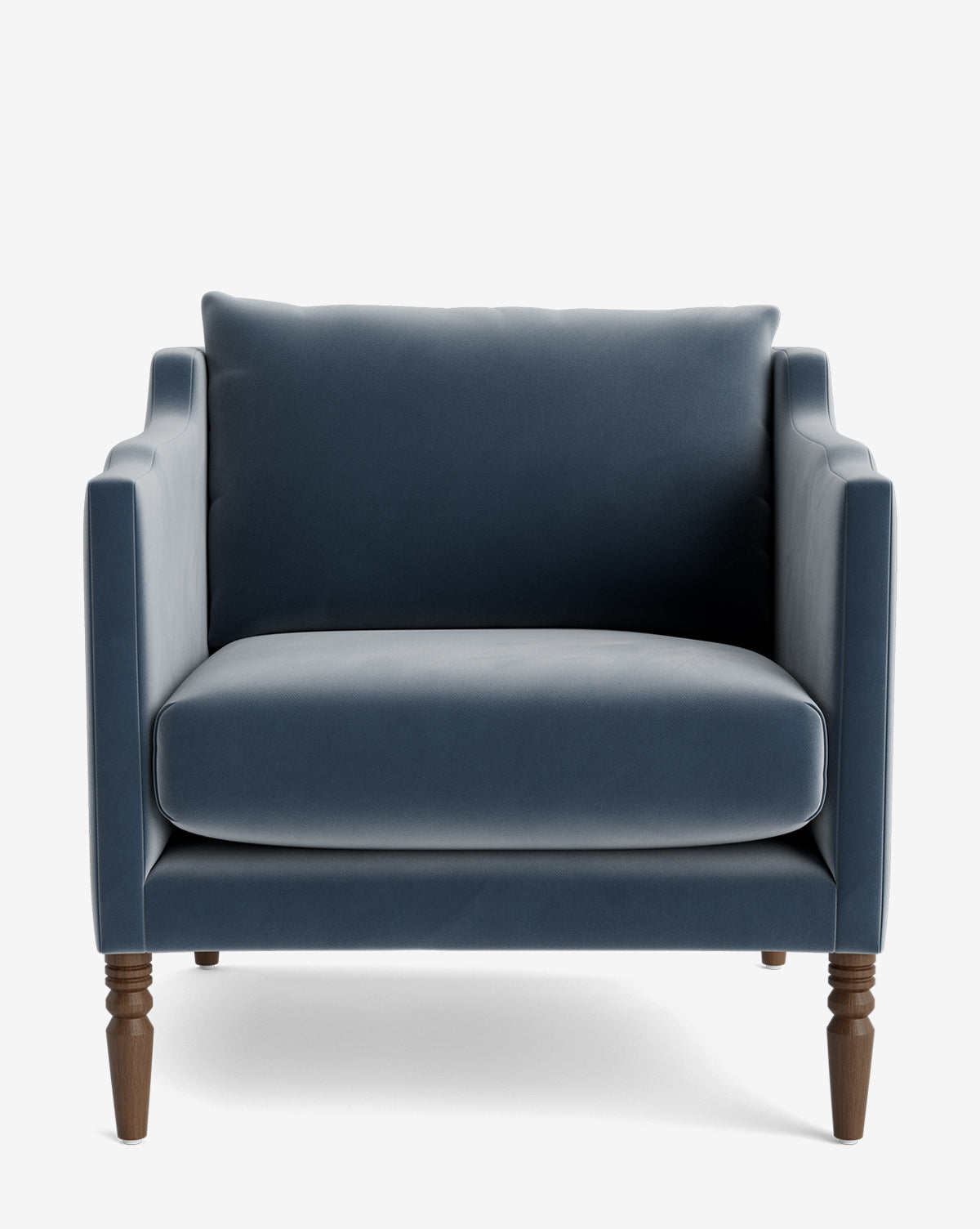 Fauteuil de salon capitonné traditionnel avec pieds tournés et accoudoirs originaux pour le salon