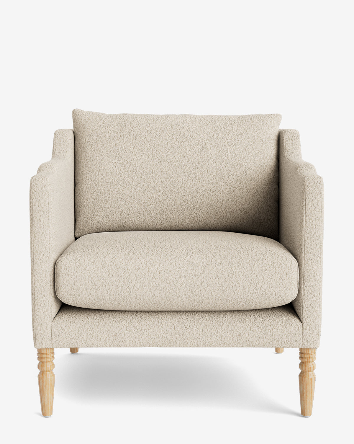 Fauteuil de salon capitonné traditionnel avec pieds tournés et accoudoirs originaux pour le salon