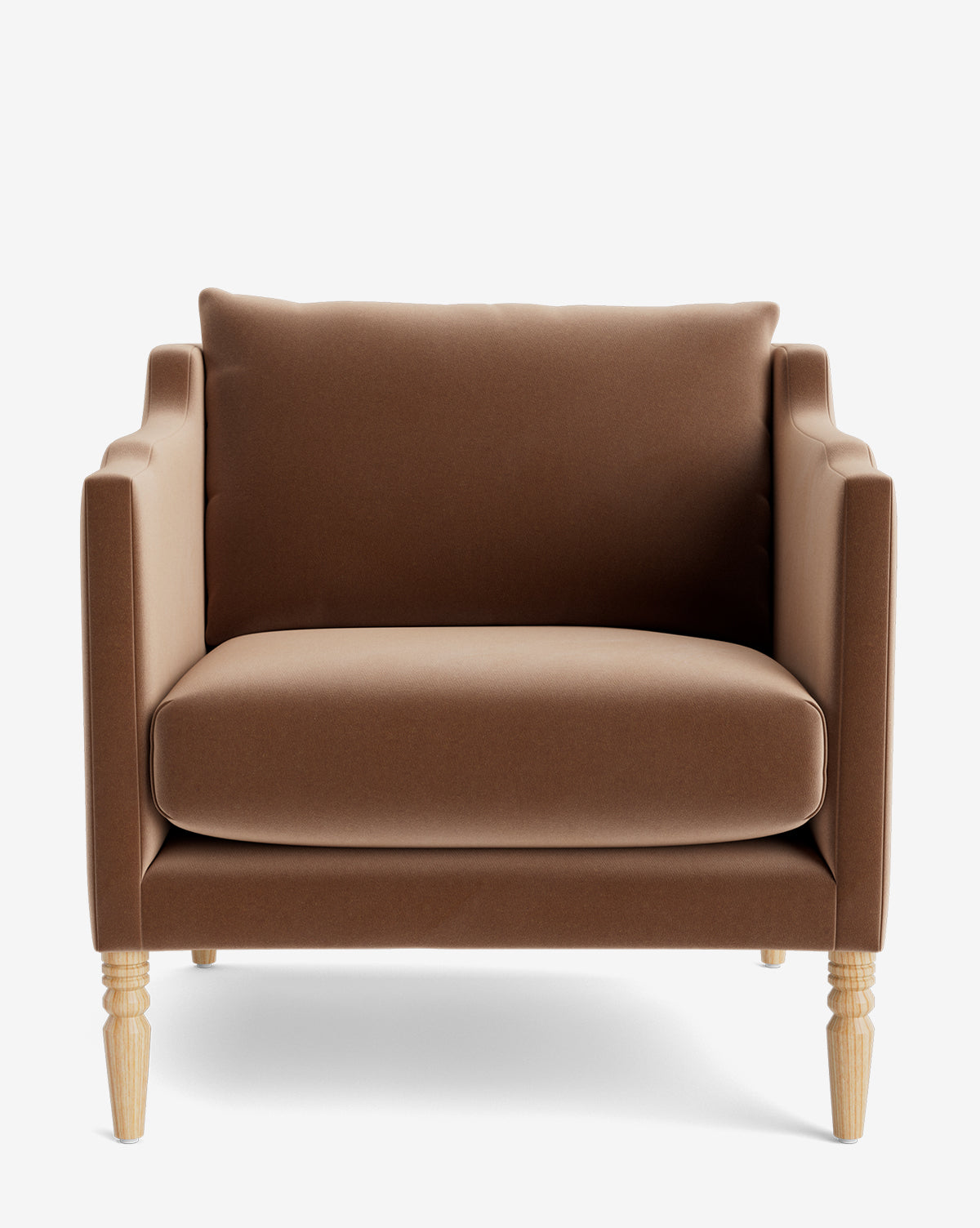 Fauteuil de salon capitonné traditionnel avec pieds tournés et accoudoirs originaux pour le salon